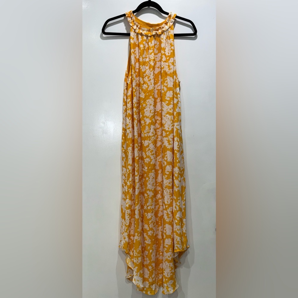 Ramy Brook Floral Yellow Jolie Dress Size Large
